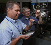 Two scientists at Oak Ridge National Laboratory