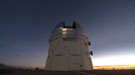 The silvered dome of the Blanco 4-meter telescope which will hold the DECam at the Cerro Tololo Inter-American Observatory in Chile.