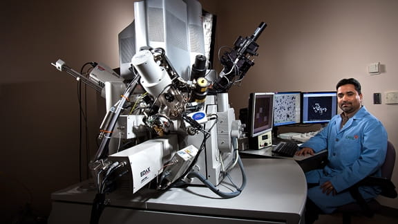 In studying the MOF, the team used microscopes and other instruments at EMSL, a DOE scientific user facility at PNNL.