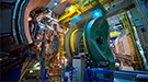 Components of the PHENIX detector at Brookhaven's Relativistic Heavy Ion Collider (RHIC).