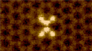 Microscopic view of silicon atoms on graphene sheet