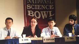 Kay Aull (second from left) on the 2004 National Science Bowl® championship team. 