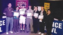 Jeff Zira (third from left) and teammates pose after winning their regional competition in 2001. 