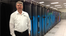 Project director Buddy Bland stands by Titan, the hybrid-architecture Cray XK7 system at Oak Ridge Leadership Computing Facility. 