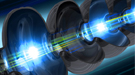 Illustration of an electron beam traveling through a niobium cavity – a key component of SLAC’s future LCLS-II X-ray laser. 