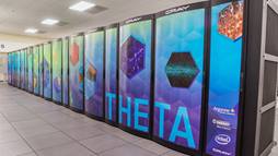 Theta, Argonne’s most recent supercomputer, launched in July 2017. 