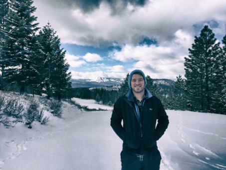 Berkeley Lab researcher Alan Rhoades, lead author of a new study on the Sierra snowpack. (Courtesy Alan Rhoades)