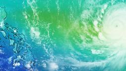 An image of supertyphoon Haiyan approaching the Philippines in 2013.