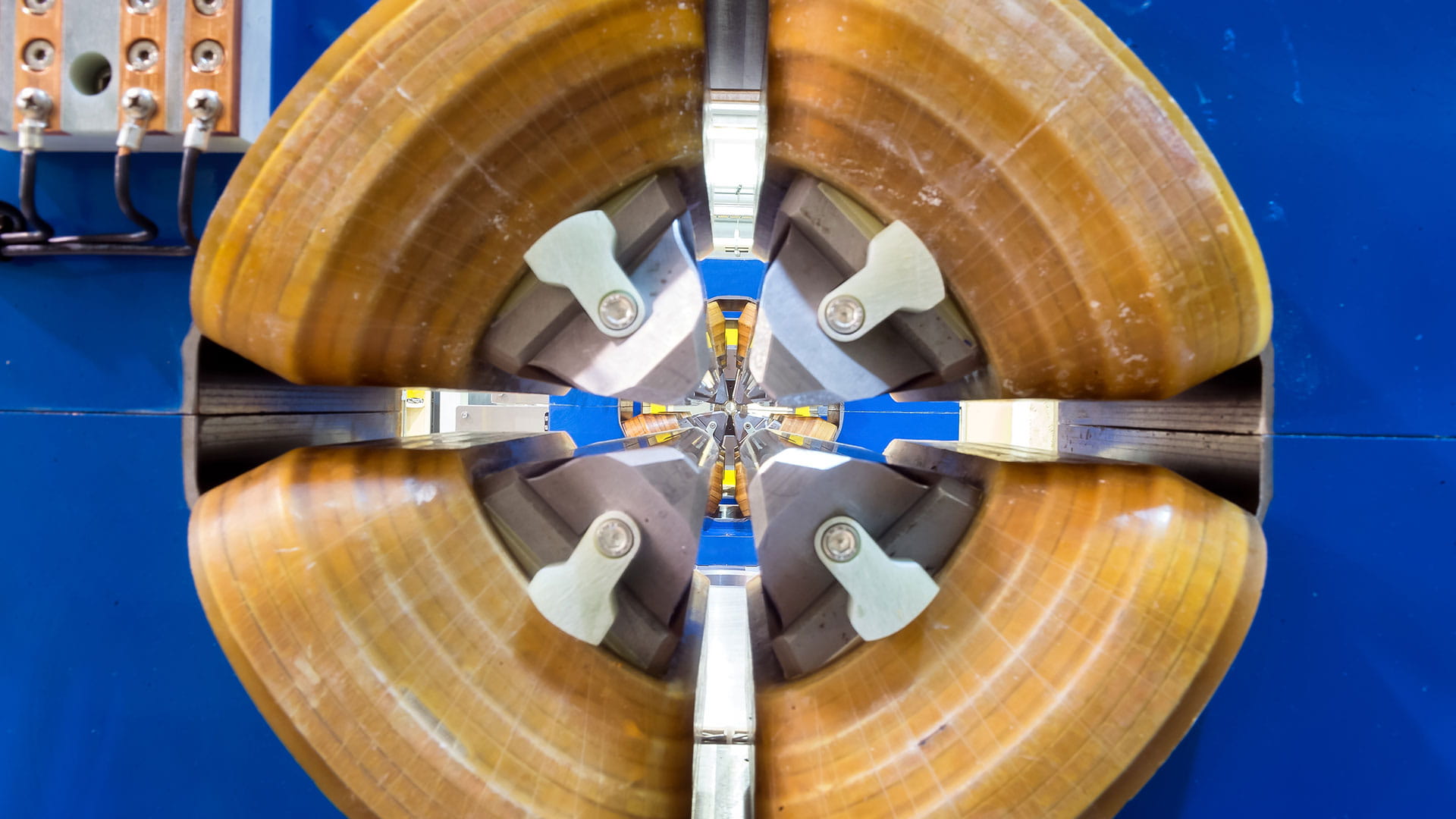 A closeup of the magnets that will drive the upgraded APS beams.