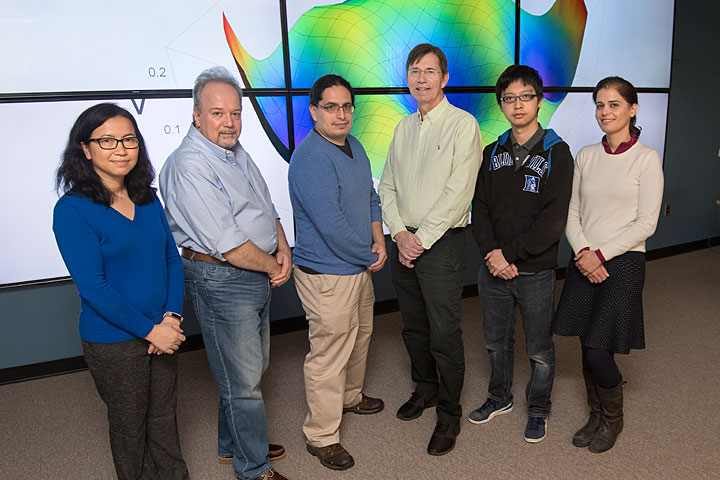 Brookhaven Lab's Computational Science Initiative recently formed a new Quantum Computing Group as one of the many ways it's expanding its efforts in quantum information science. The group members are (left to right) Meifeng Lin, Dimitrios Katramatos, Eden Figueroa, Michael McGuigan, Yao-Lung (Leo) Fang, and Layla Hormozi. Lin and Hormozi are co-leading the group.