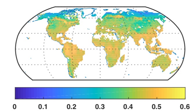 Map of climate data