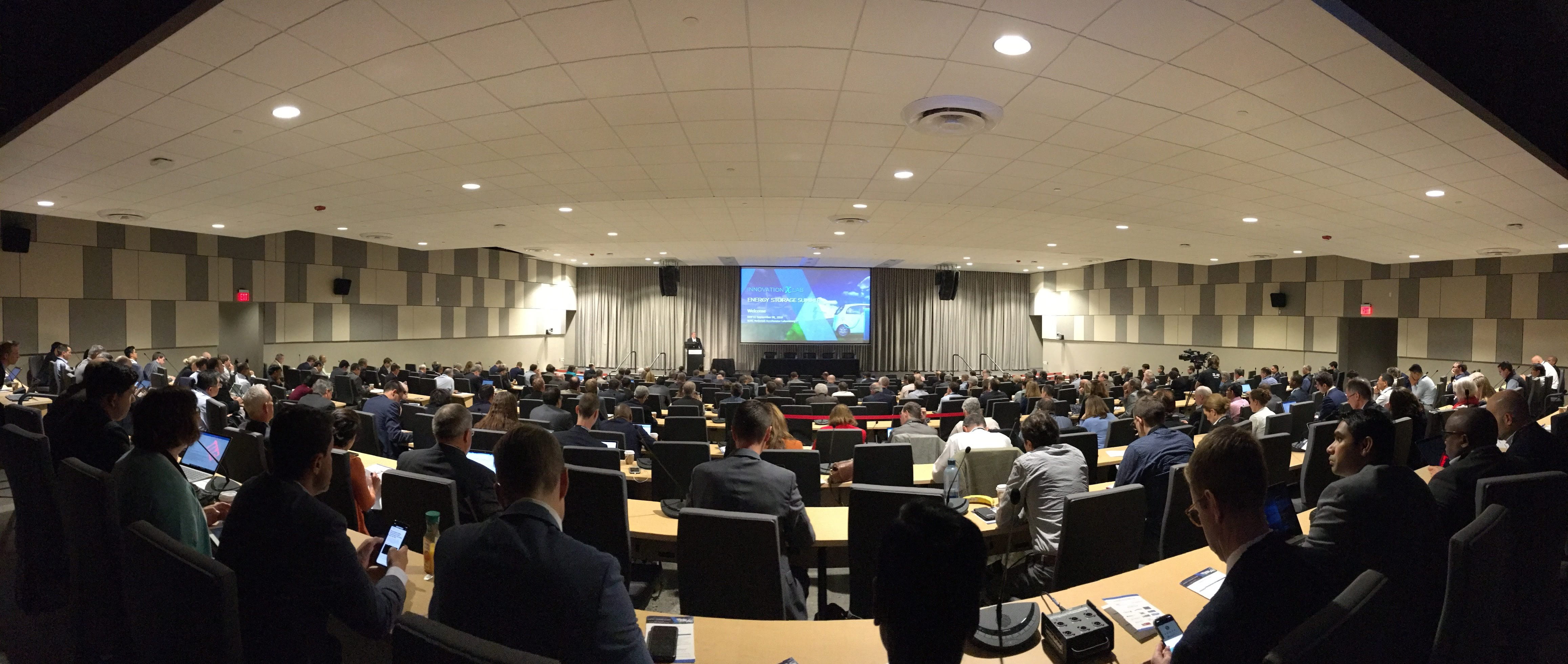 Nearly 300 people gathered at the InnovationXLab Summit Sept. 18-19 at DOE's SLAC National Accelerator Laboratory to discuss energy storage innovation. 