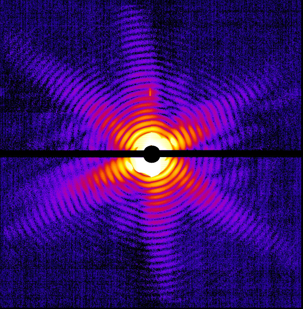 X-ray diffraction pattern of a single Mimivirus particle imaged at the LCLS