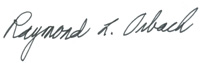 Signature of Dr. Raymond L. Orbach