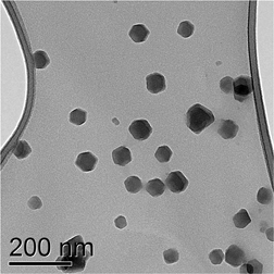 TEM image of nano ZIF-8