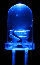 Gallium nitride light-emitting diode.