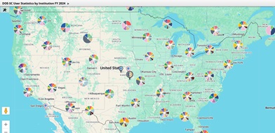 User Statistics by Institution Interactive Map