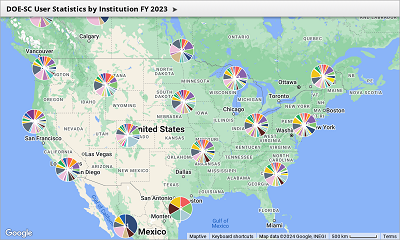 User Statistics by Institution Interactive Map