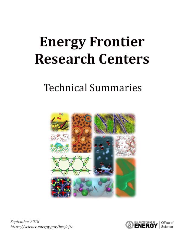 Energy Frontier Research Centers Technical Summaries Cover