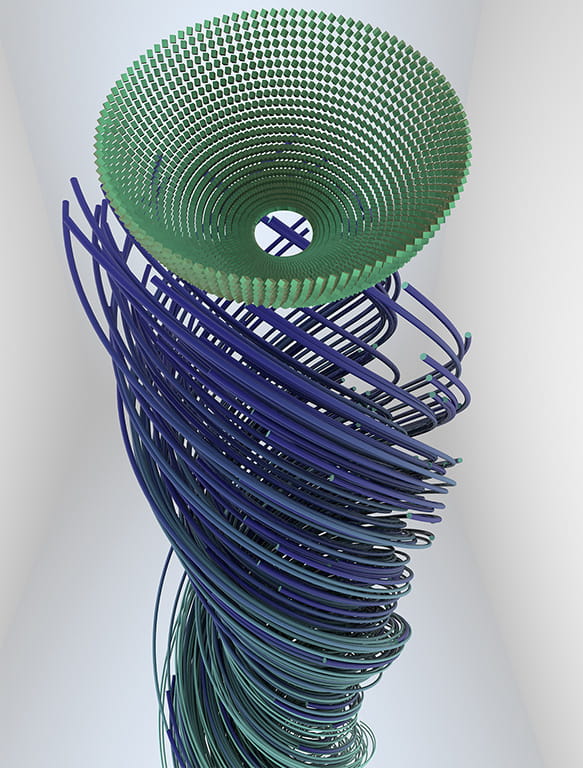 Electrons have distinct energy levels where the energy is minimized, similar to a ball rolling down a mountain to a valley.