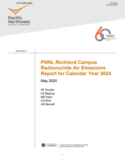 PNNL Richland Campus Radionuclide Air Emissions Report for Calendar Year 2024