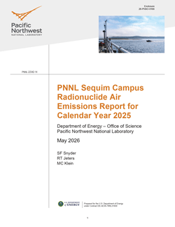 PNNL Sequim Campus Radionuclide Air Emissions Report for Calendar Year 2025