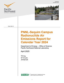 PNNL Sequim Campus Radionuclide Air Emissions Report for Calendar Year 2024