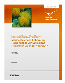 Marine Sciences Laboratory Radionuclide Air Emissions Report for Calendar Year 2017