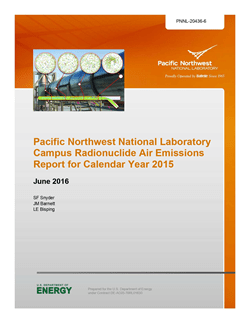 Pacific Northwest National Laboratory Campus Radionuclide Air Emissions Report for Calendar Year 2015