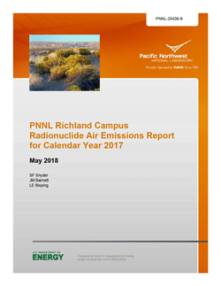 Pacific Northwest National Laboratory Campus Radionuclide Air Emissions Report for Calendar Year 2017