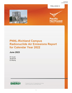 PNNL Richland Campus Radionuclide Air Emissions Report for Calendar Year 2022