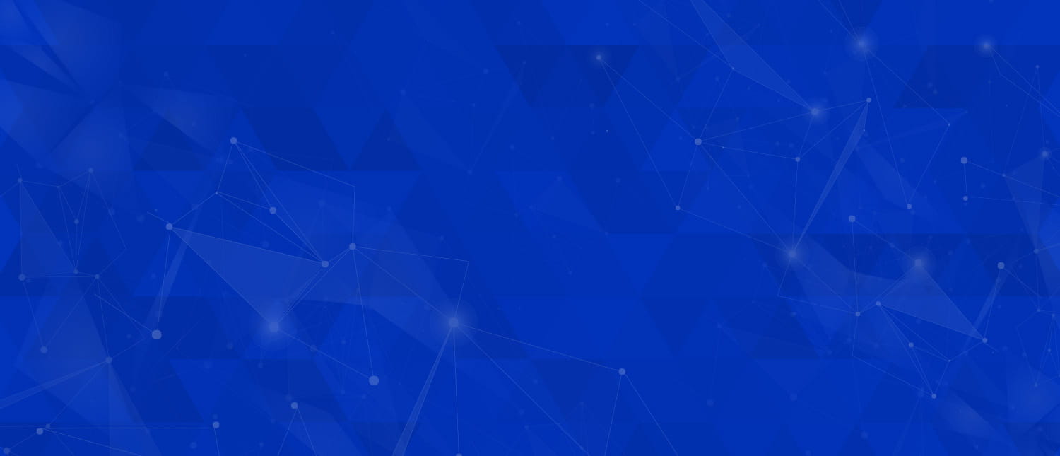 Blue background with varying geometric shapes