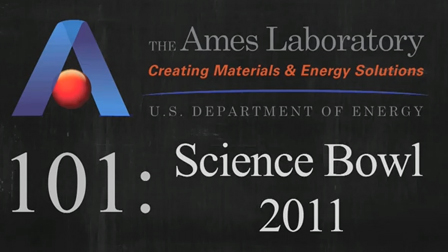 Black background banner for 101: Science Bowl 2011